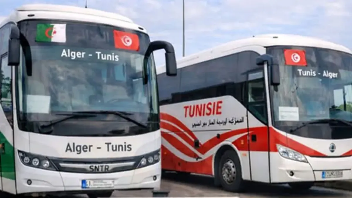 إطلاق رحلات حافلات بين تونس والجزائر وعنابة