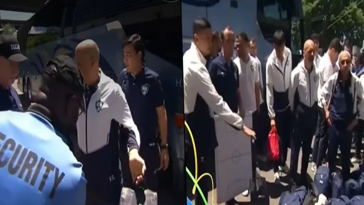 تفتيش أمني للمنتخب الأوزبكي قبل مباراة هولندا في نيويورك