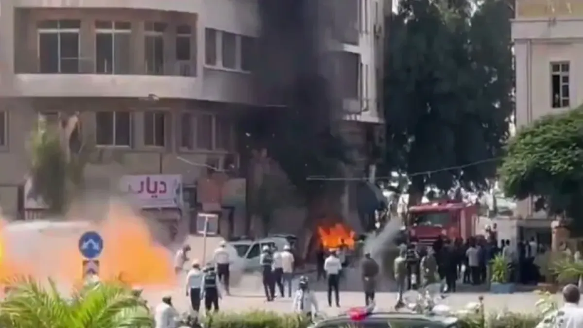 انفجاران في دمشق يجرحان 18 خلال زيارة ماكرون