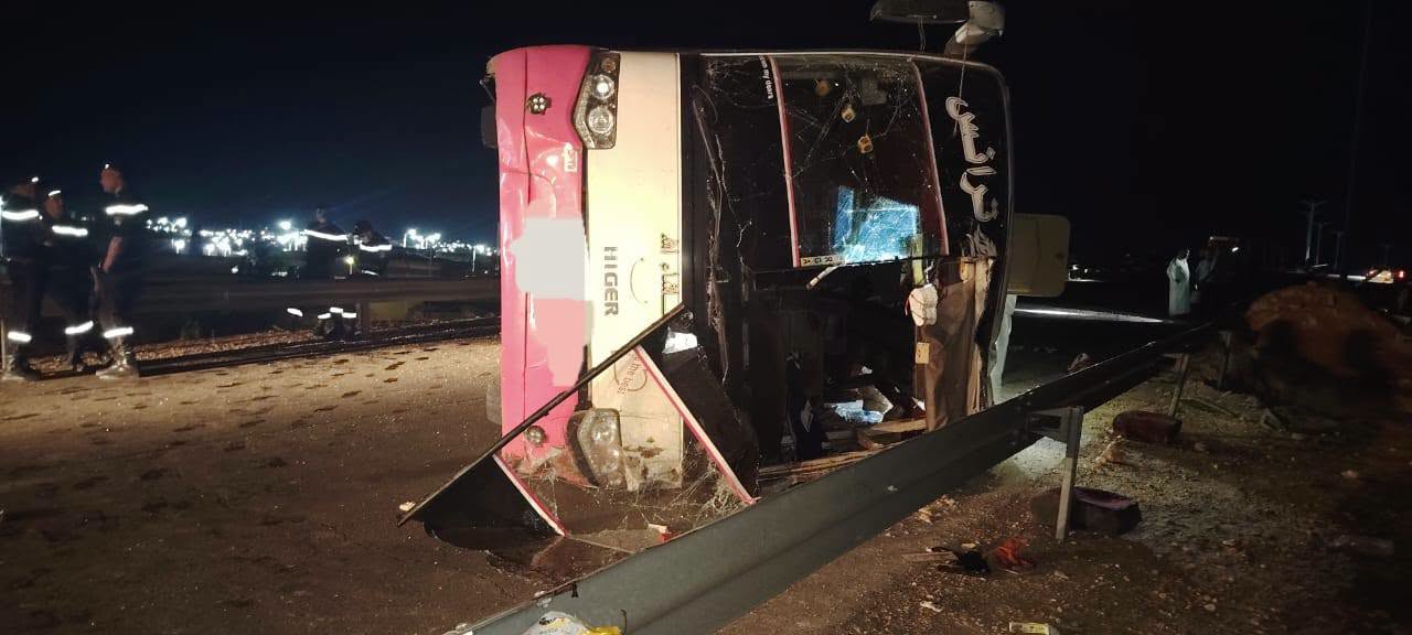 ارتفاع ضحايا حادث حافلة على الطريق الوطني 06 بنعامة